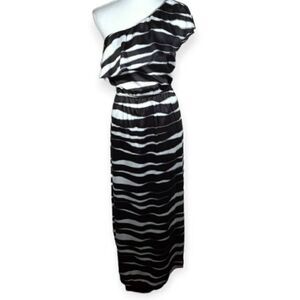 LOVELY DAY BLACK & WHITE MAXI DRESS SZ.M EUC.